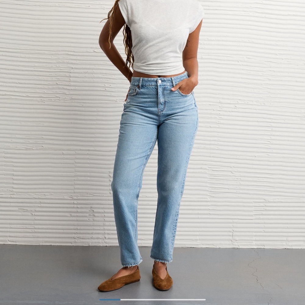 AE Strigid Curvy Mom Jean 14 SHORT